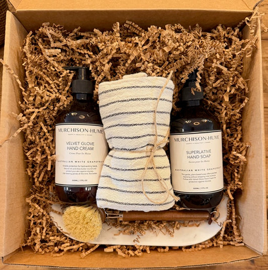 Soap & Lotion w/ Marble Tray Gift Box