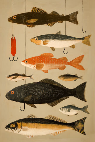 Baiting Fish 1 Print