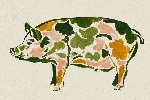 Pretty Cuts of a Pig Print