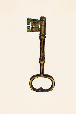 Old Key Painting Print