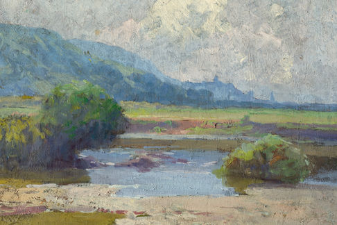 Summer Valley Oil Painting Print