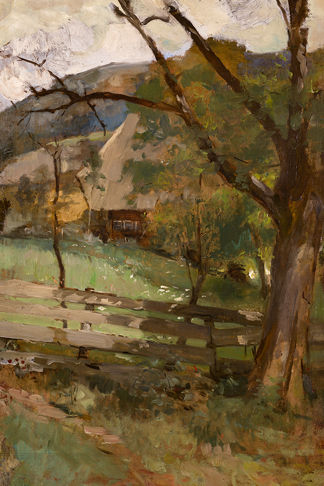 Cabin in the Alpine Woods Print