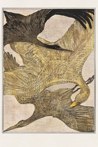 Three Soaring Cranes Print
