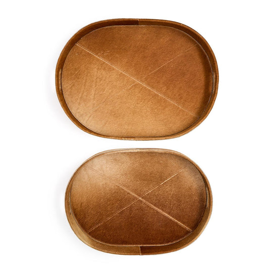 Brown Cowhide Tray