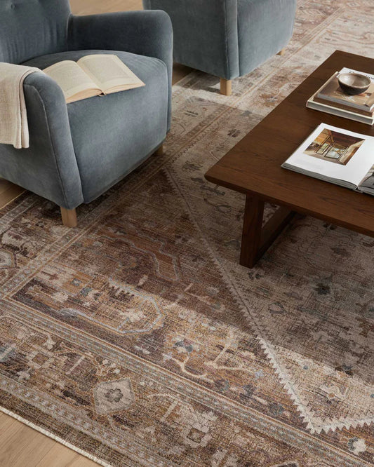 Lyra Collection - Natural/Mocha - 4'x5'-7"