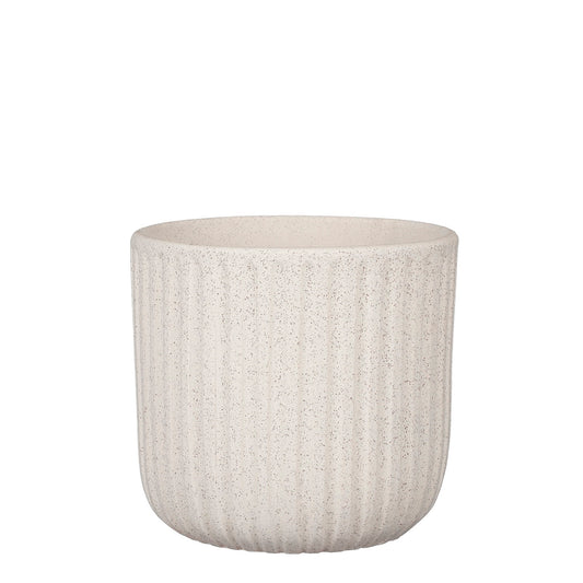 Med. Dante Round Off White Pot