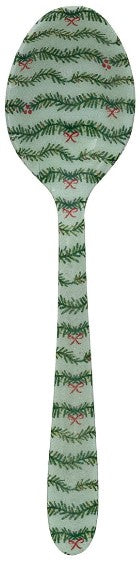 Enameled Stainless Steel Spoon with Holiday Pattern