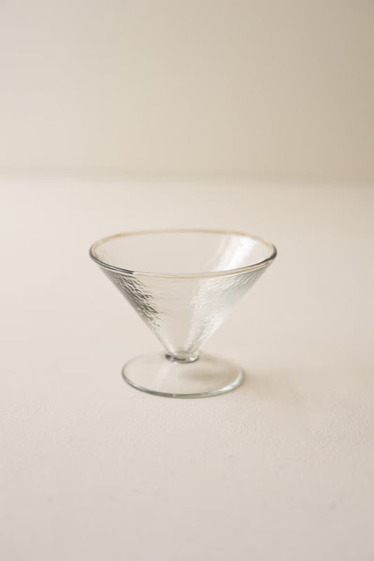 Hammered Glass Martini Glass