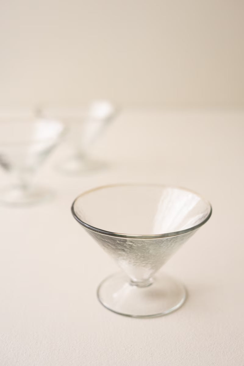 Hammered Glass Martini Glass