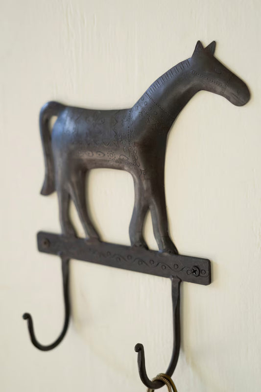 Hammered Iron Horse Hook