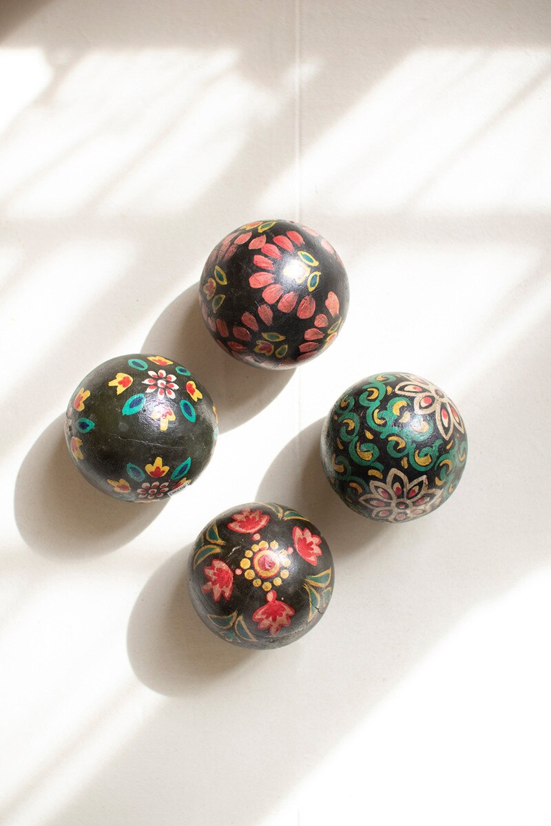 Hand Painted Wooden Spheres