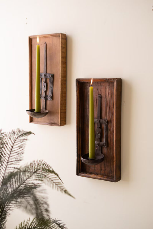 Wooden Wall Sconce