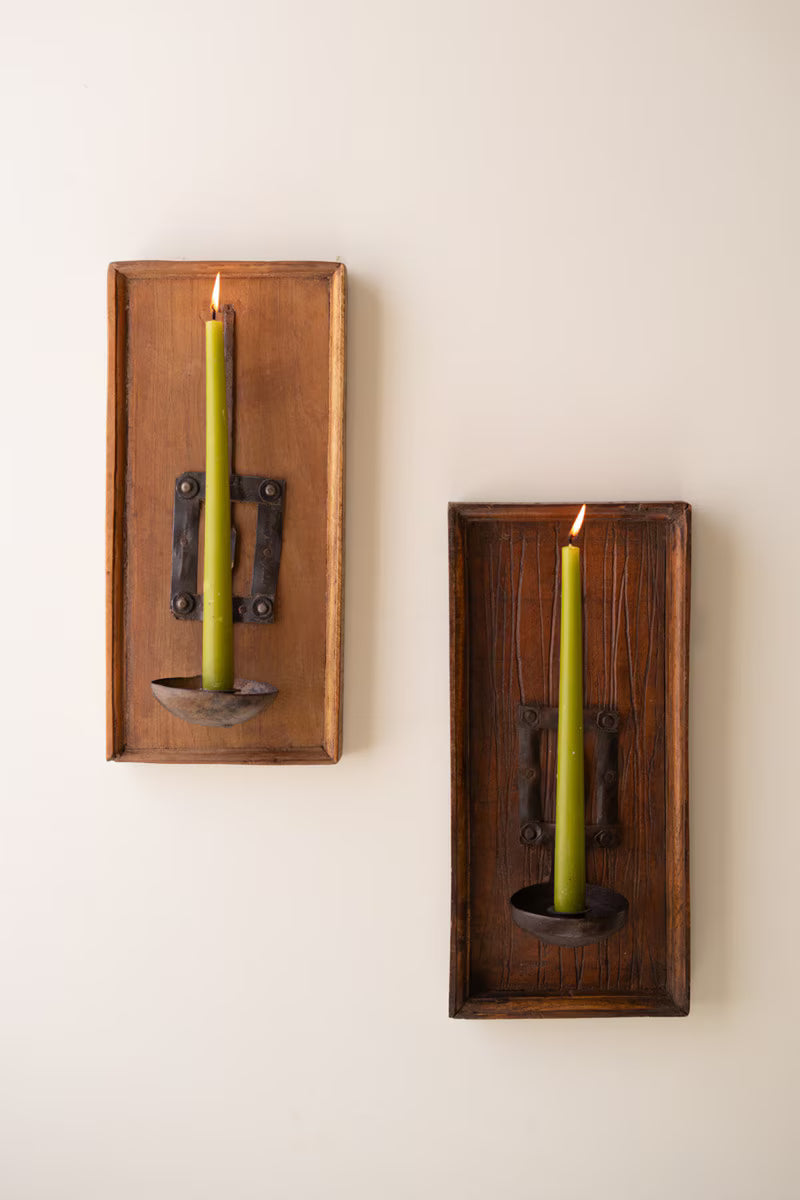 Wooden Wall Sconce