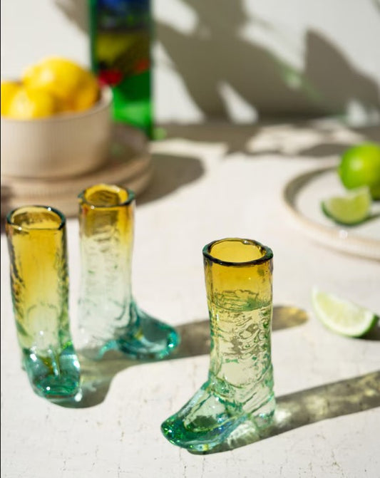 Recycled Glass Boot Shot Glass