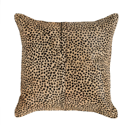 DV Leopard Hide Pillow - Camel/Black/ 20"x20"