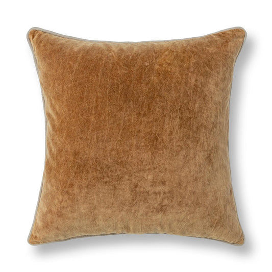 Heirloom Velvet Pillow - Turmeric/ 18"x18"