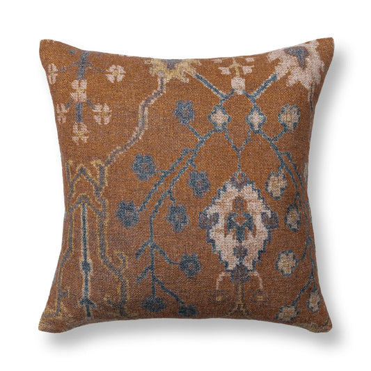 JL Bungalow Pillow - Amber Brown/ 22"x22"