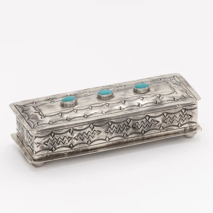 RECTANGLE BOX W- 3 TURQ