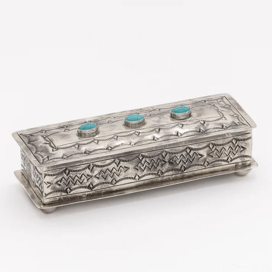 RECTANGLE BOX W- 3 TURQ