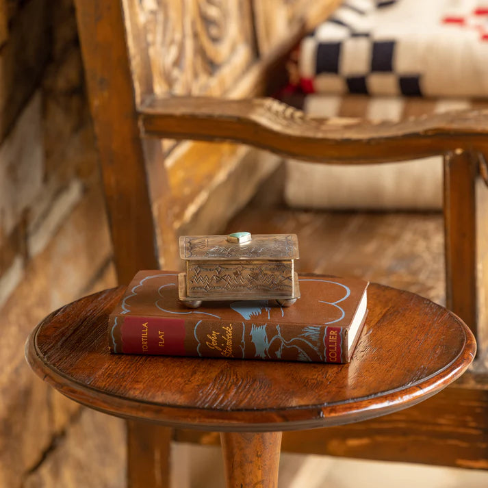RECTANGLE BOX W- ARROWHEAD TURQ.