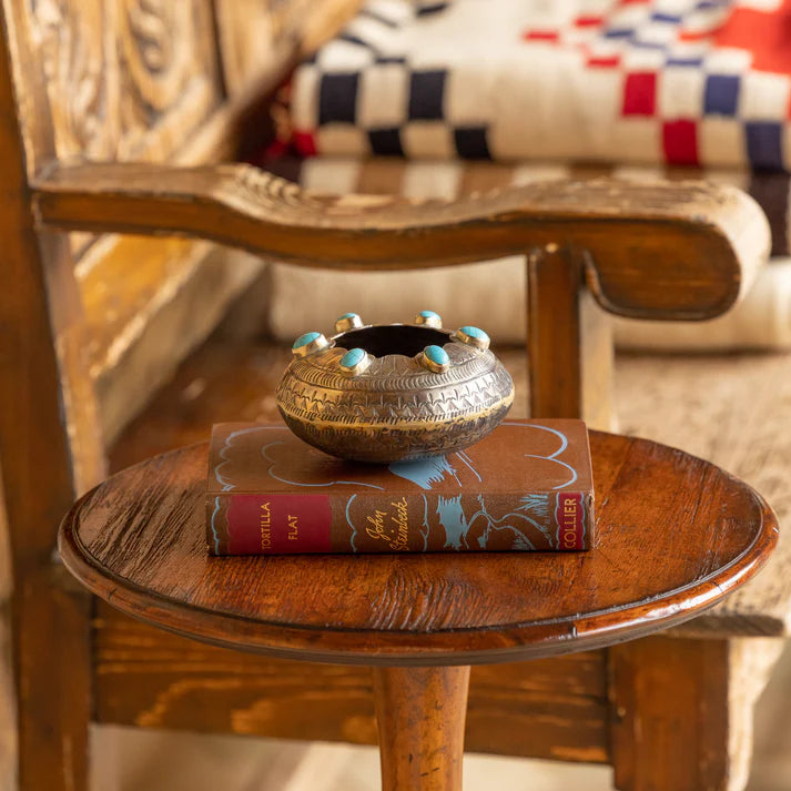 SCALLOPED POT W/ TURQ