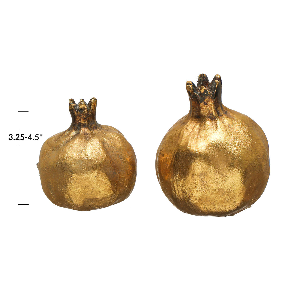 Resin Pomegranate, Antique Gold Finish