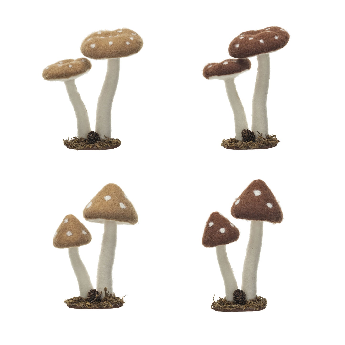 Felt & Foam Mushroom, 2 Colors, 2 Styles