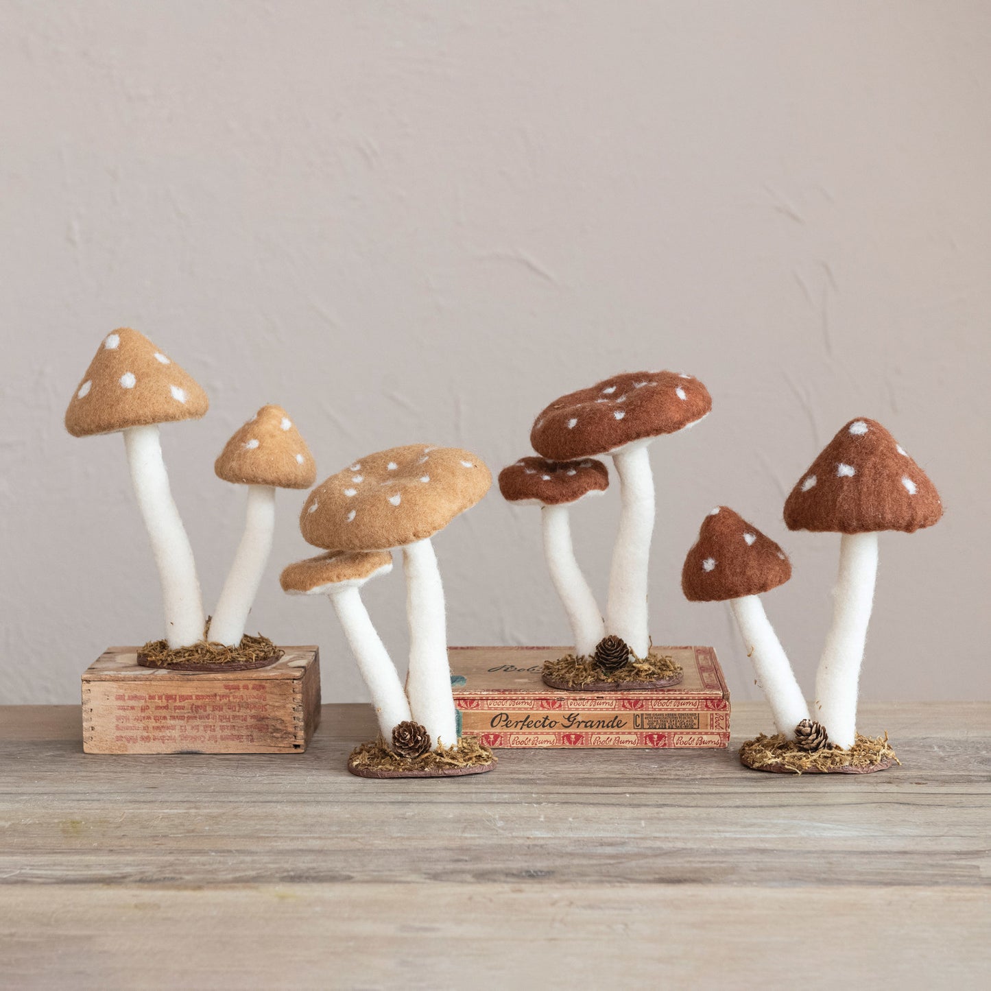 Felt & Foam Mushroom, 2 Colors, 2 Styles