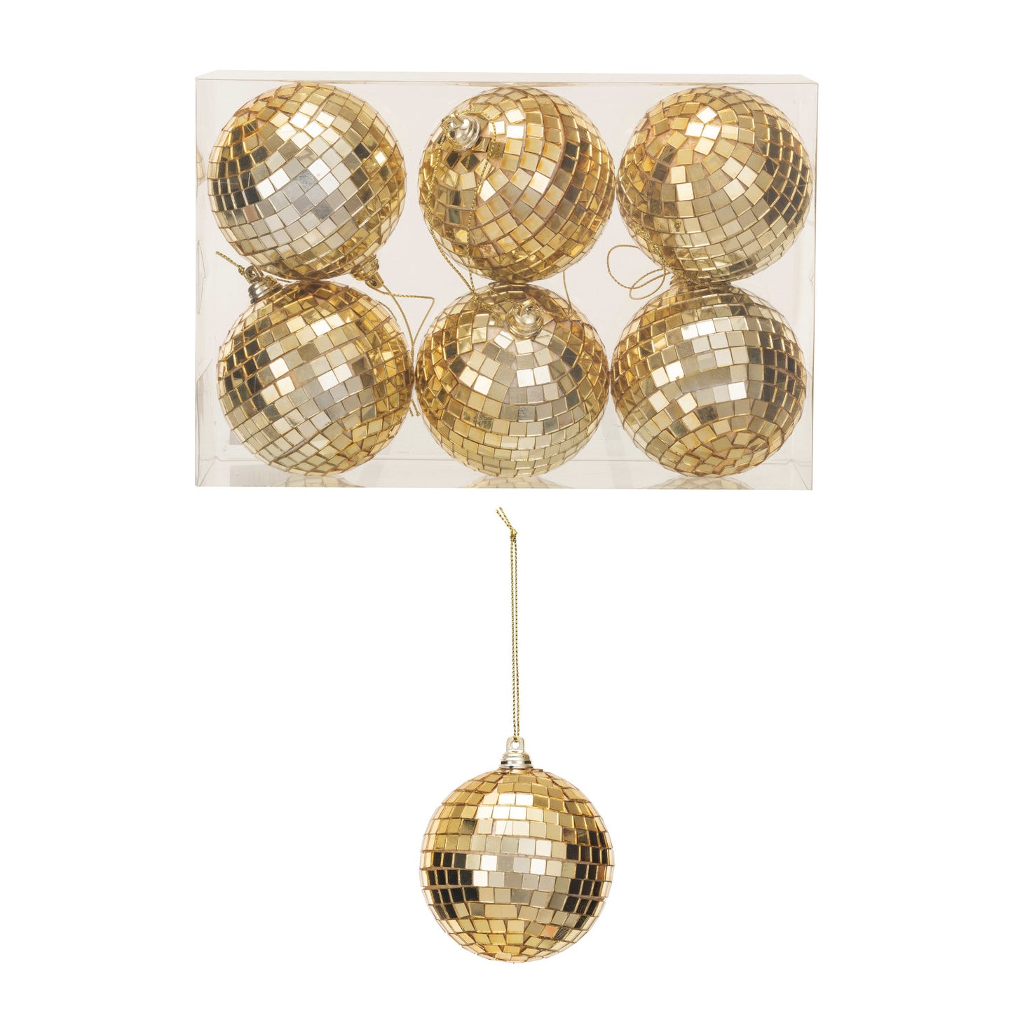 Glass & Foam Disco Ball Ornaments