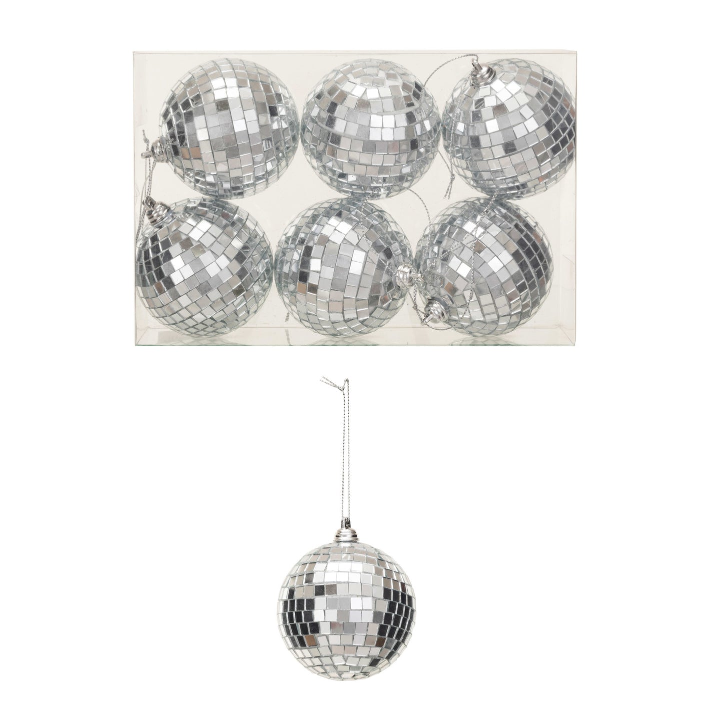 Glass & Foam Disco Ball Ornaments