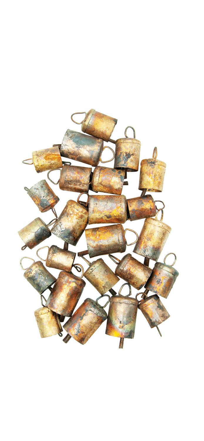 Metal Bell, Distressed Gold Finish