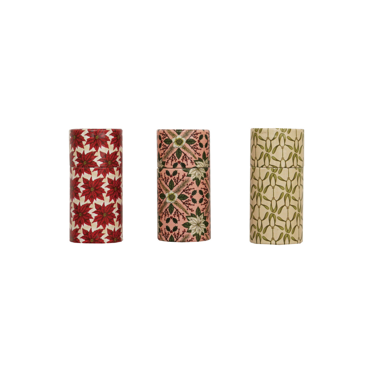 Safety Matches in Tube Matchbox with Seasonal Botanical Pattern