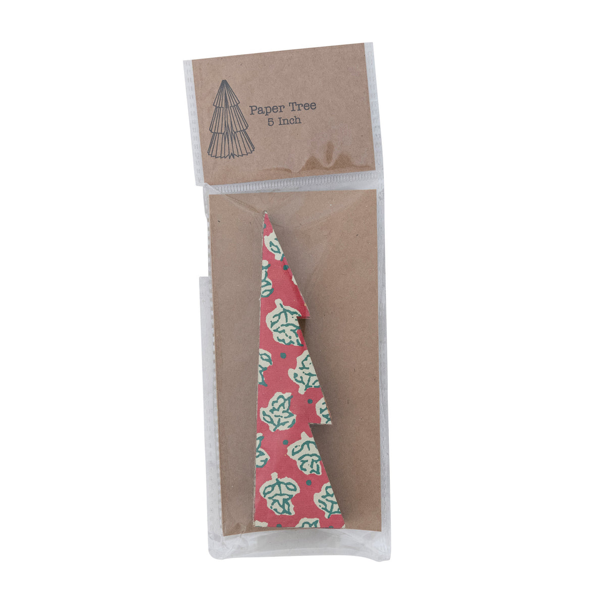 Handmade Recycled Block Printed Paper Folding Honeycomb Tree with Vintage Pattern