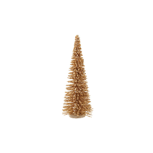 Gold Christmas tree on a white background