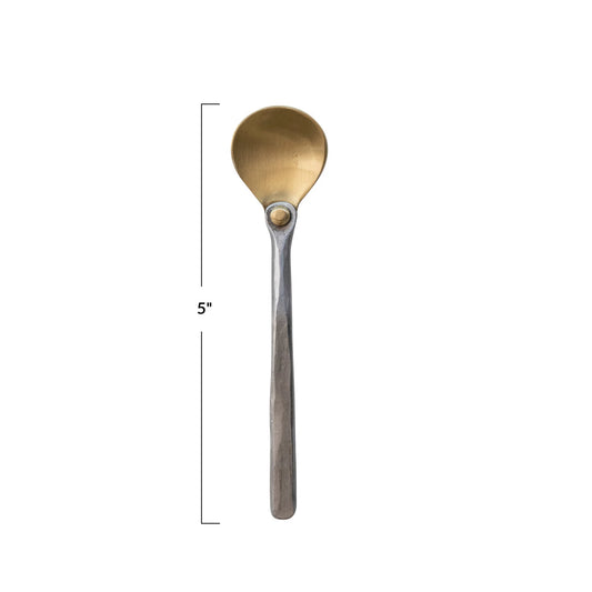 Brass Spoon w/ Hammered Aluminum Handle