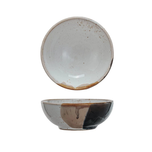 Stoneware Bowl, Reactive Glaze (Each One Will Vary)