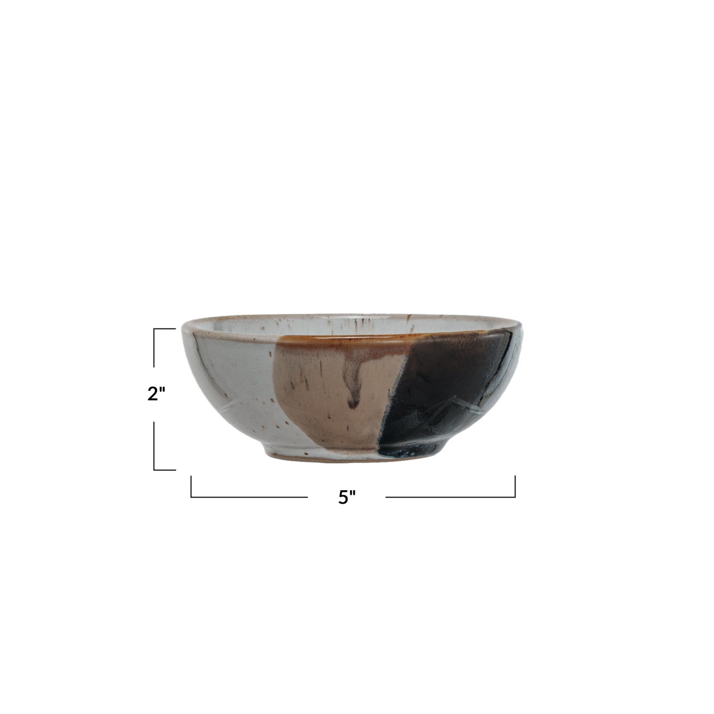 Stoneware Bowl, Reactive Glaze (Each One Will Vary)