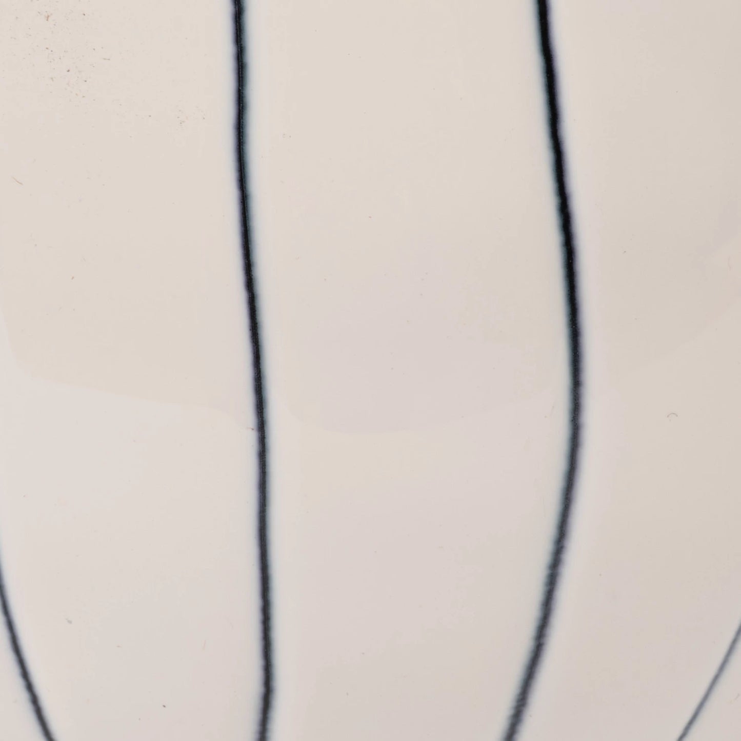Enameled Metal Organic Striped Vase, White & Blue