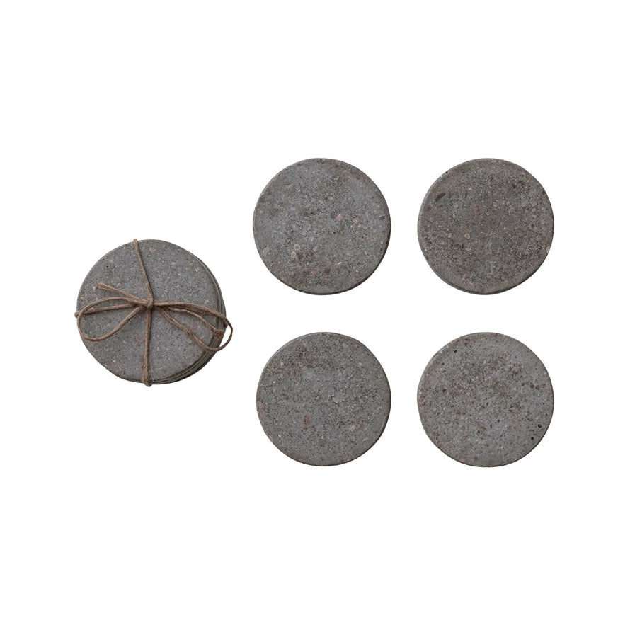 Concrete Coasters, Natural, Sold Separately