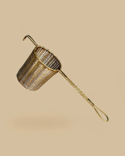 Woven Brass Large Tea Strainer