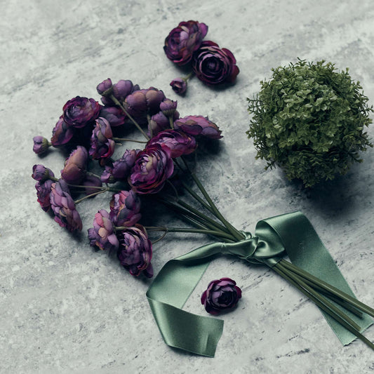 ARTIFICIAL RANUNCULUS BUNCH PURPLE