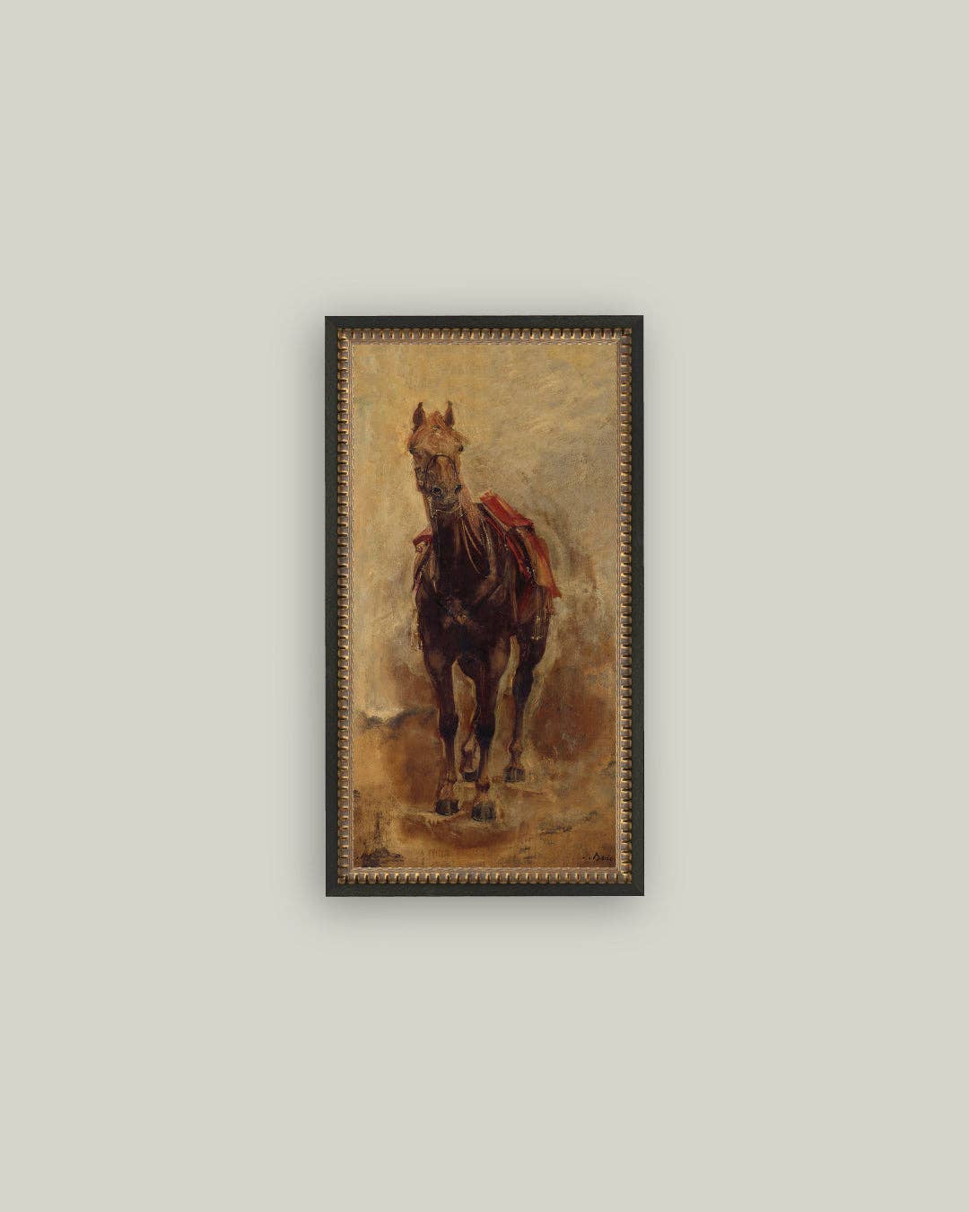 Horse Study Antique Art-5x7