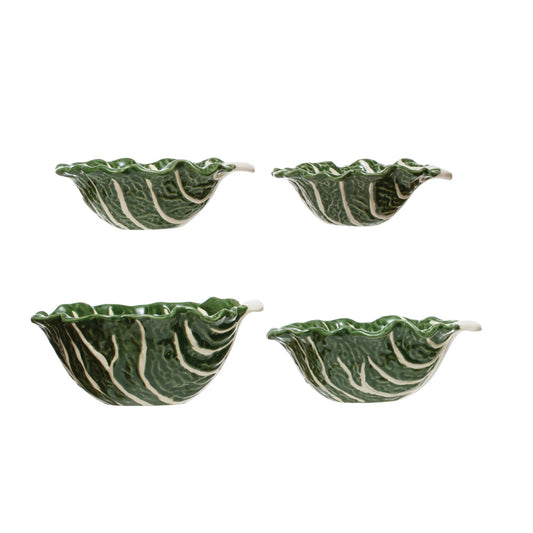 Hand-Painted Stoneware Cabbage Bowls, Sold Separately.