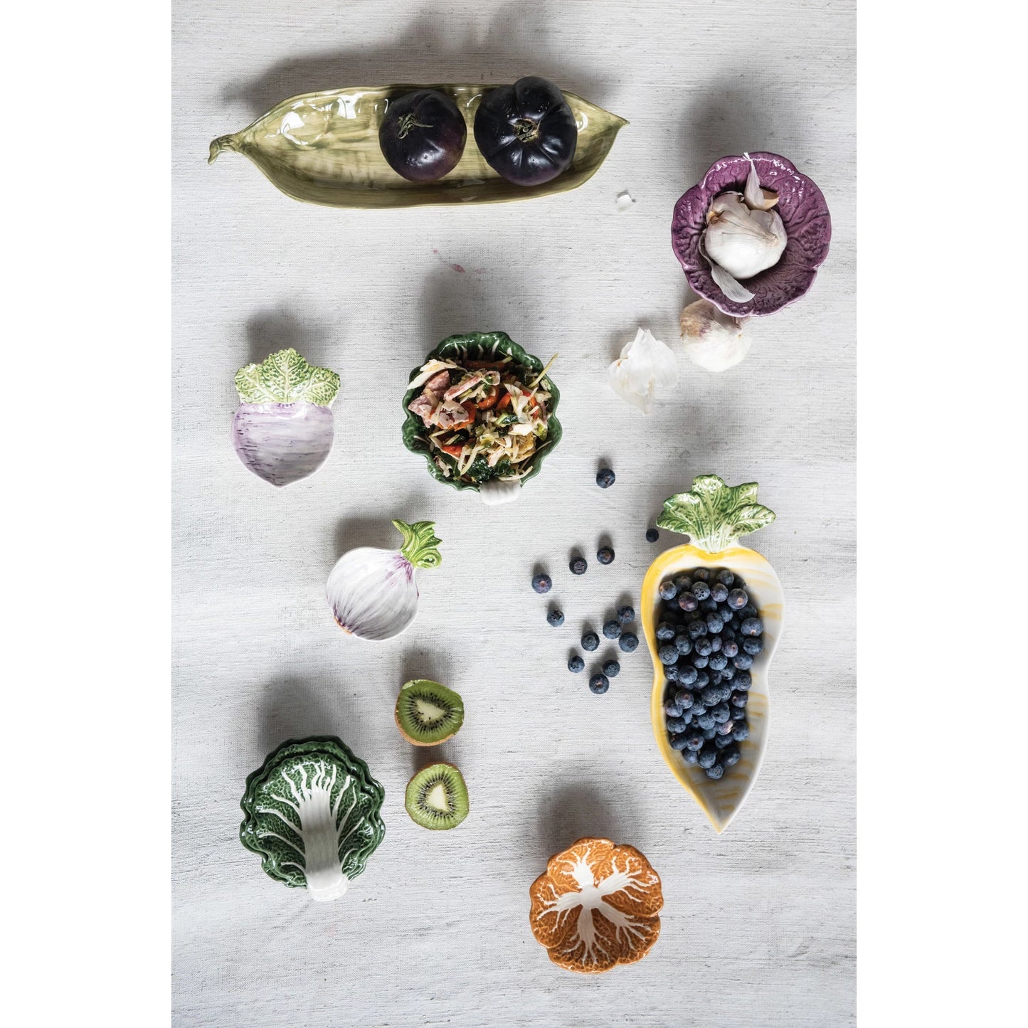 Hand-Painted Stoneware Cabbage Bowls, Sold Separately.