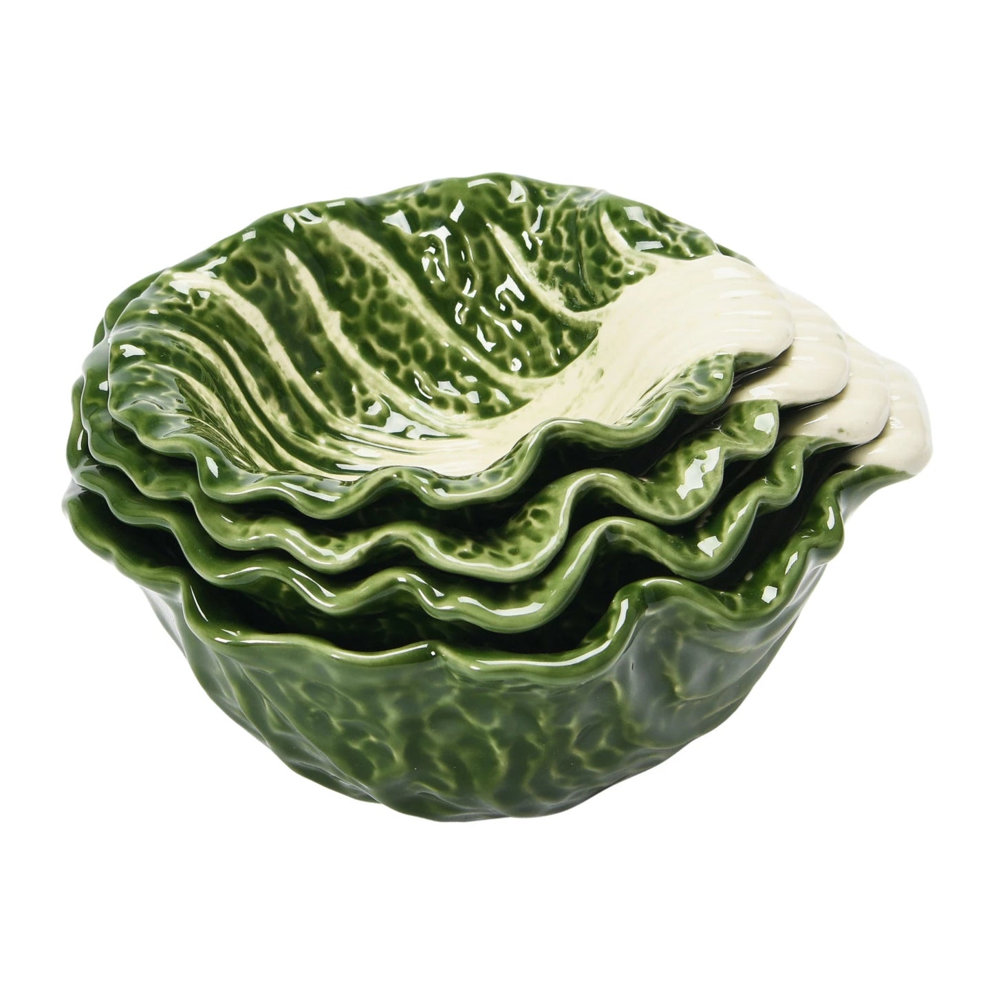 Hand-Painted Stoneware Cabbage Bowls, Sold Separately.