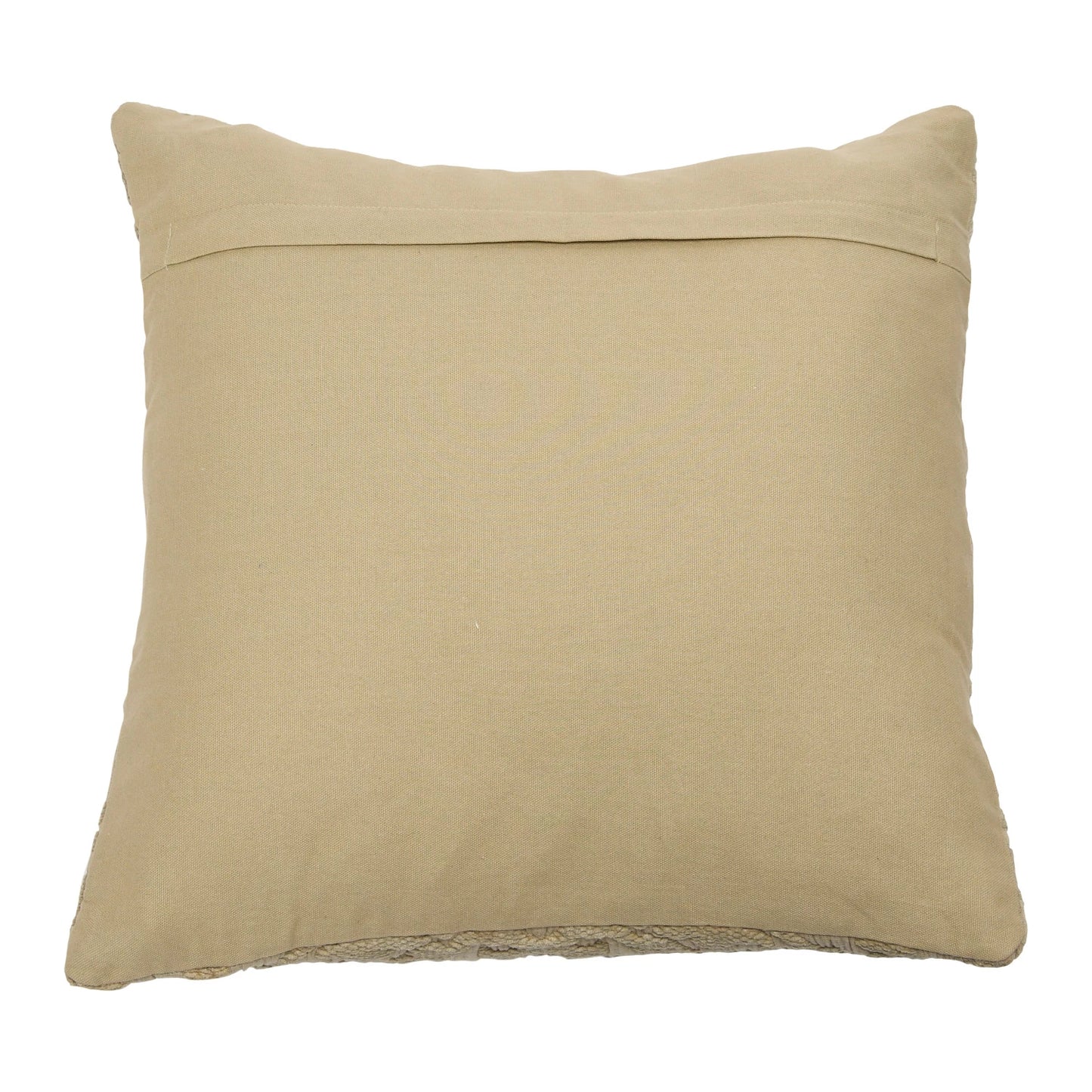 18" Woven Cotton Chenille Jacquard Pillow, Taupe, Polyester Fill