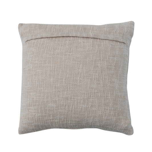 Cotton Slub Pillow w/ Embroidered Doves