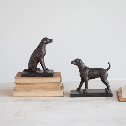 Resin Dog Bookend