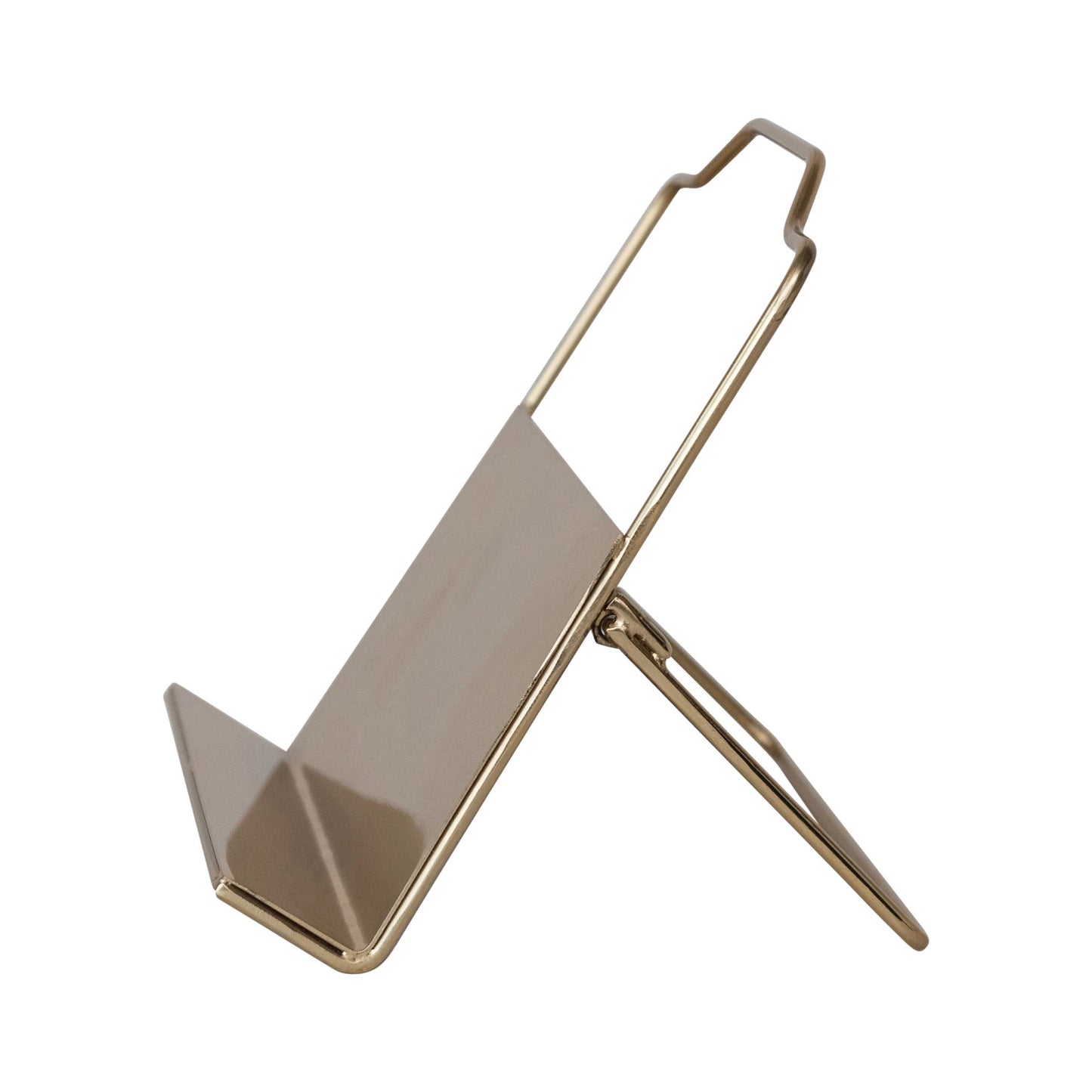 Metal Standing/Foldable Book Holder, Gold Finish
