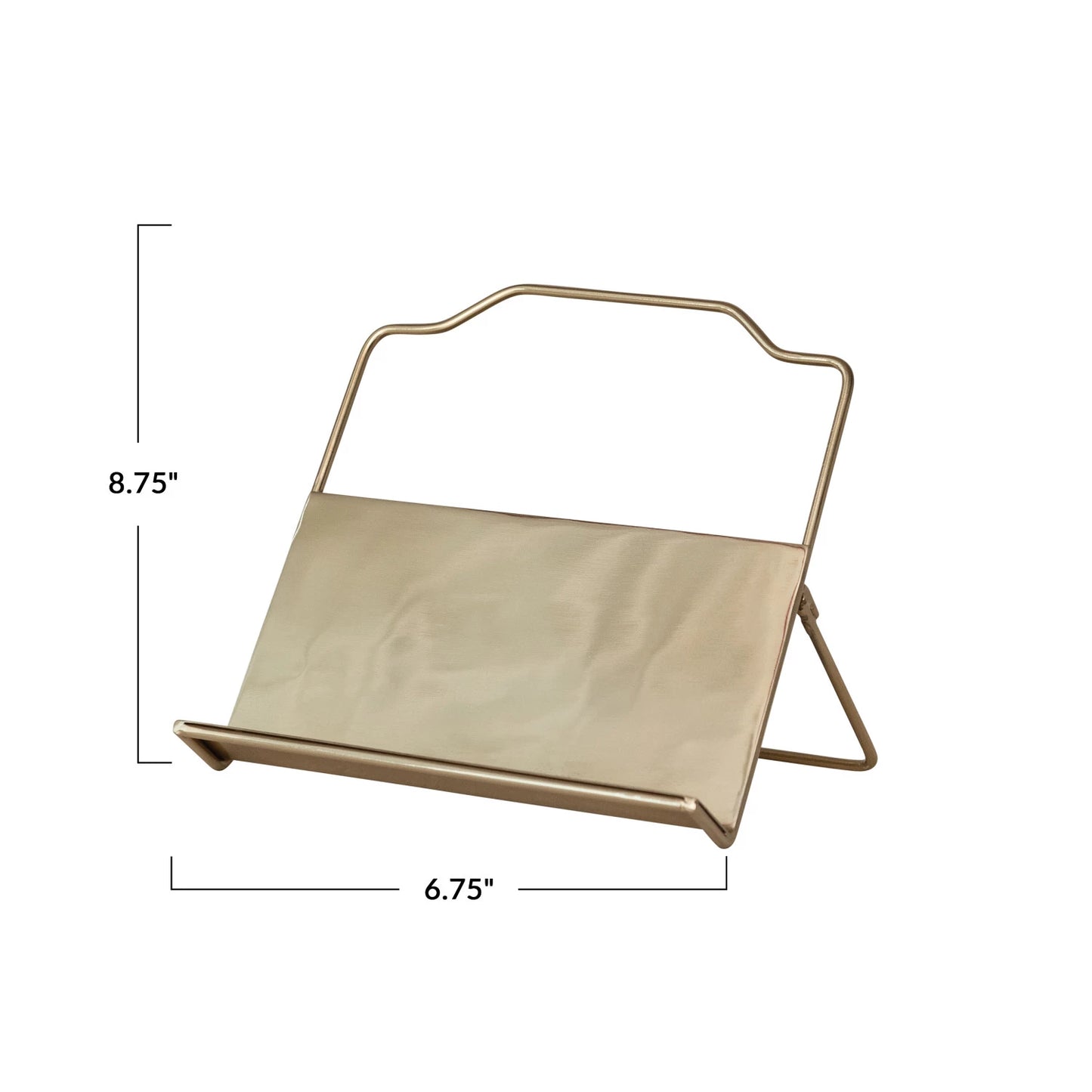 Metal Standing/Foldable Book Holder, Gold Finish
